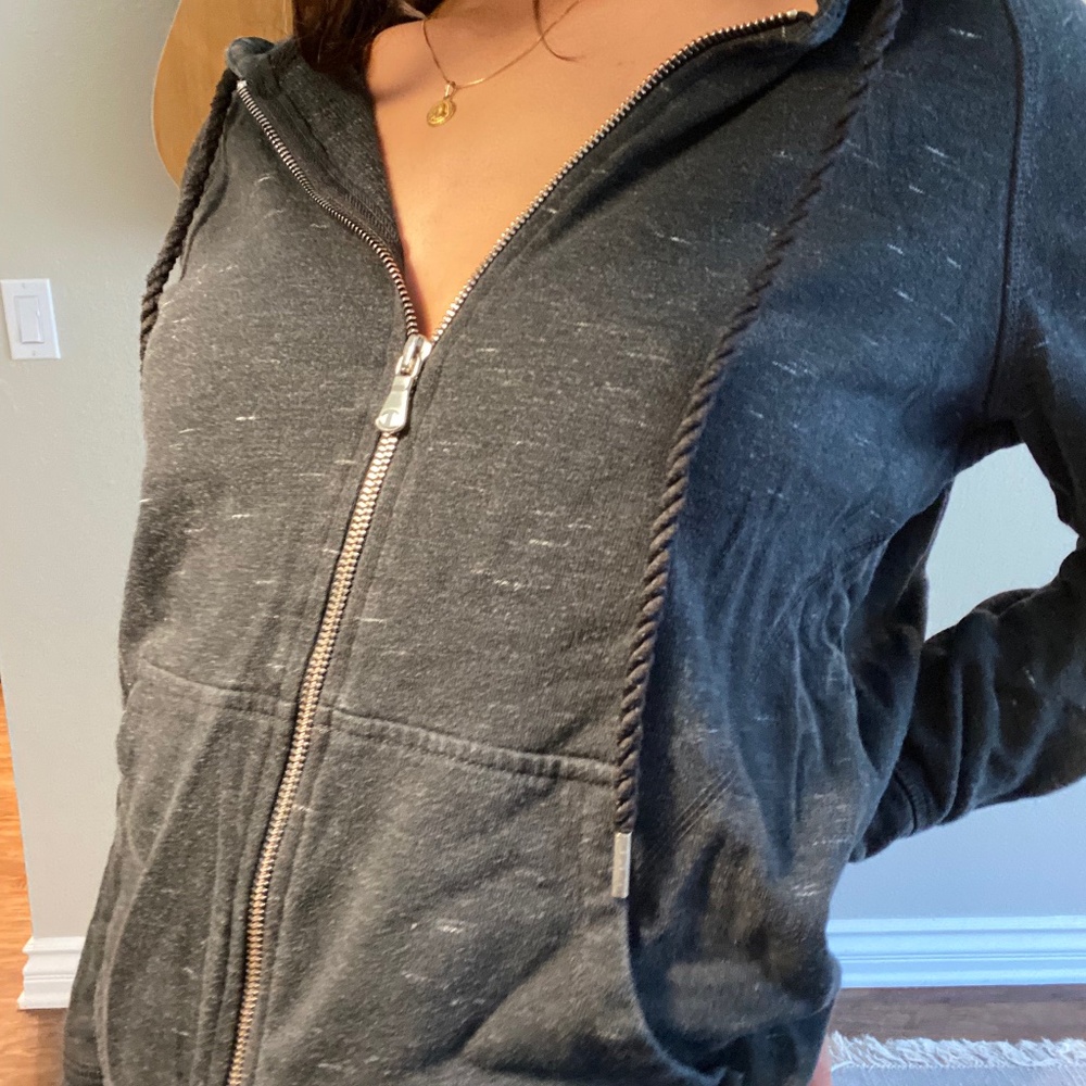 Grey Champion Zip Up Hoodie Sweatshirt